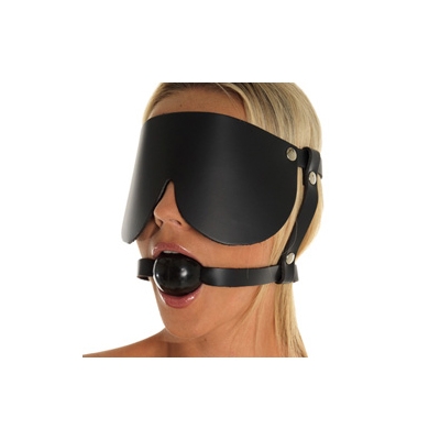 Gag with Rubber Ball and Eye Mask 