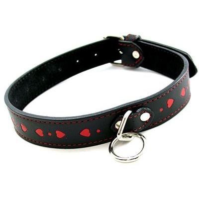 Leather Heart Collar 