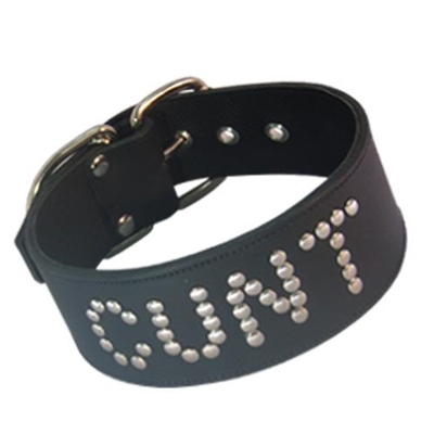 Studded Text Collar